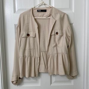 Zara cream cotton jacket, medium
